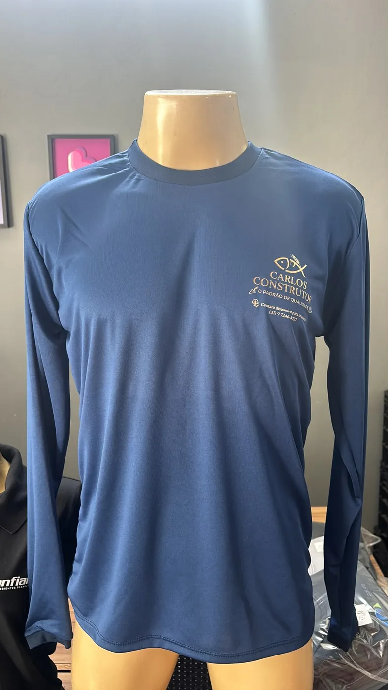 Camiseta manga longa personalizada Carlos Construtor